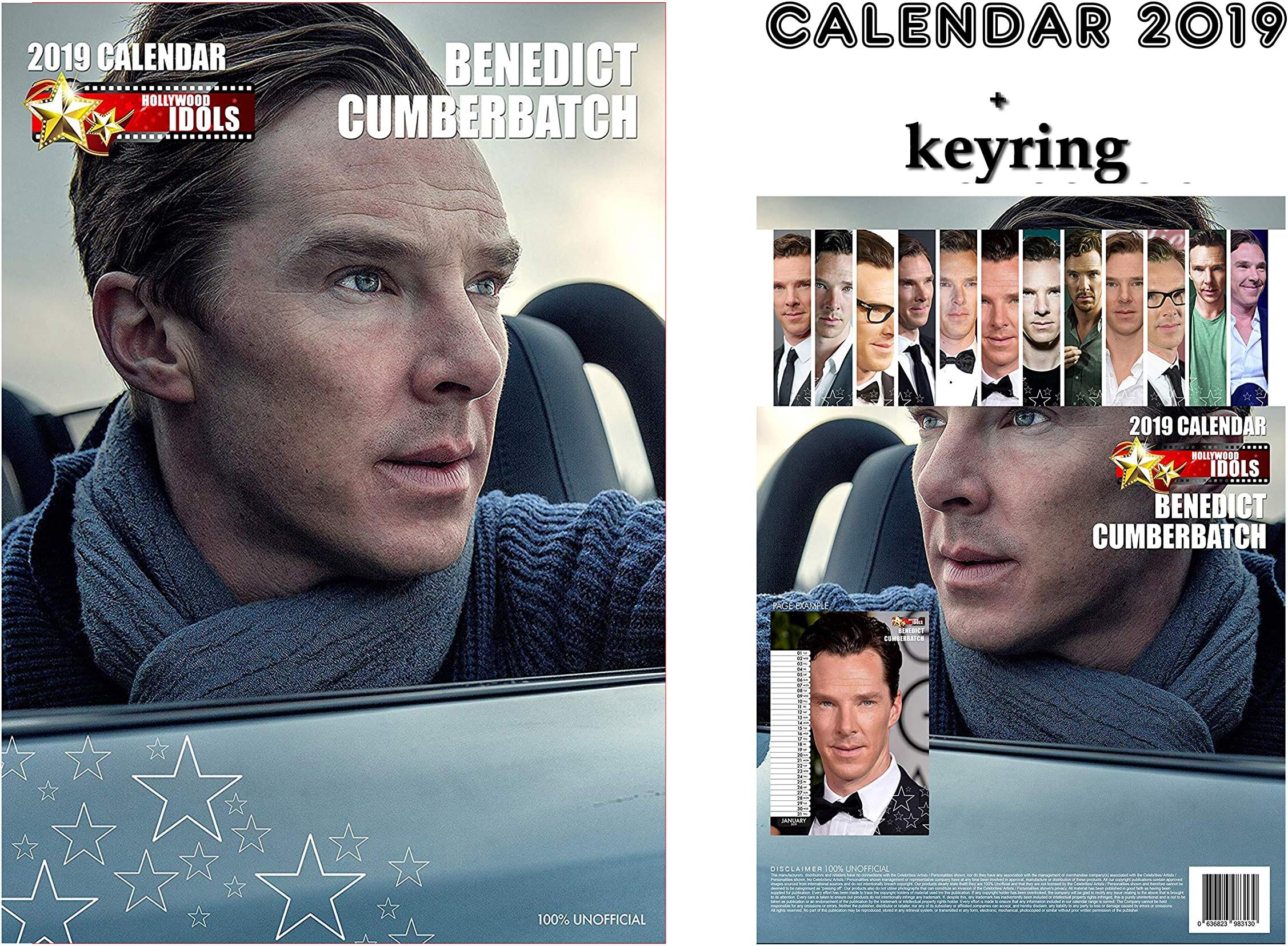 Benedict Cumberbatch Calendar 2019 + Benedict Cumberbatch Keyring