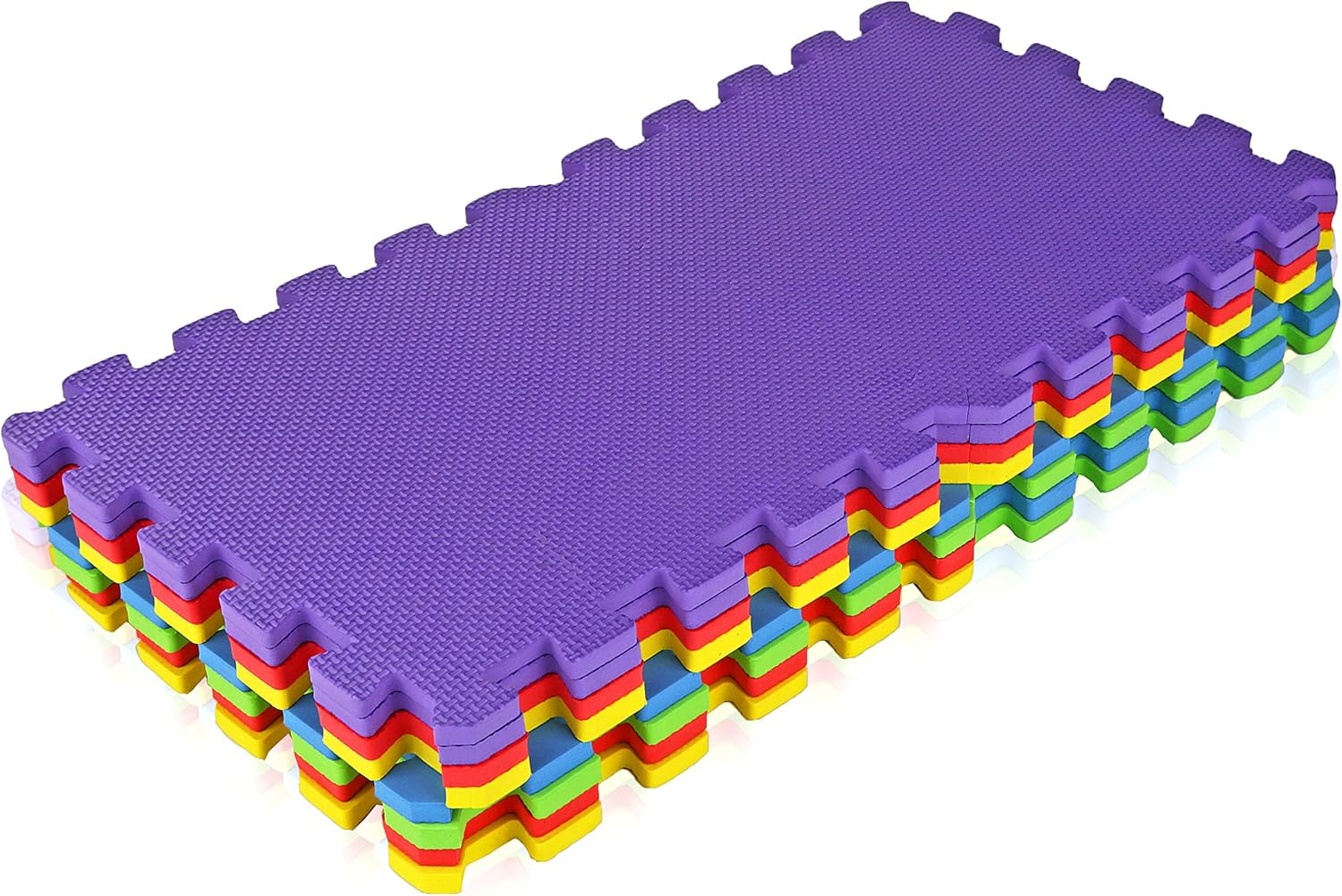 Kids Playmat Baby Foam Play-Mat - 16 X-Large Eva Soft Tile, Toddler Infant Safe - Ideal Gift Play Area Child Room, Interlocking Puzzle Multi Color Flooring Exercise Yoga Pilates Game Yard Superyard: Sports & Outdoors