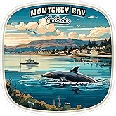 Monterey Bay California Sticker 4 Inch Coastal Travel Souvenir Destination - Waterproof Vinyl Decal for Laptop Water Bottle Car Tumbler - Durable Aesthetic Long-Lasting Stickers for Adults ID44990