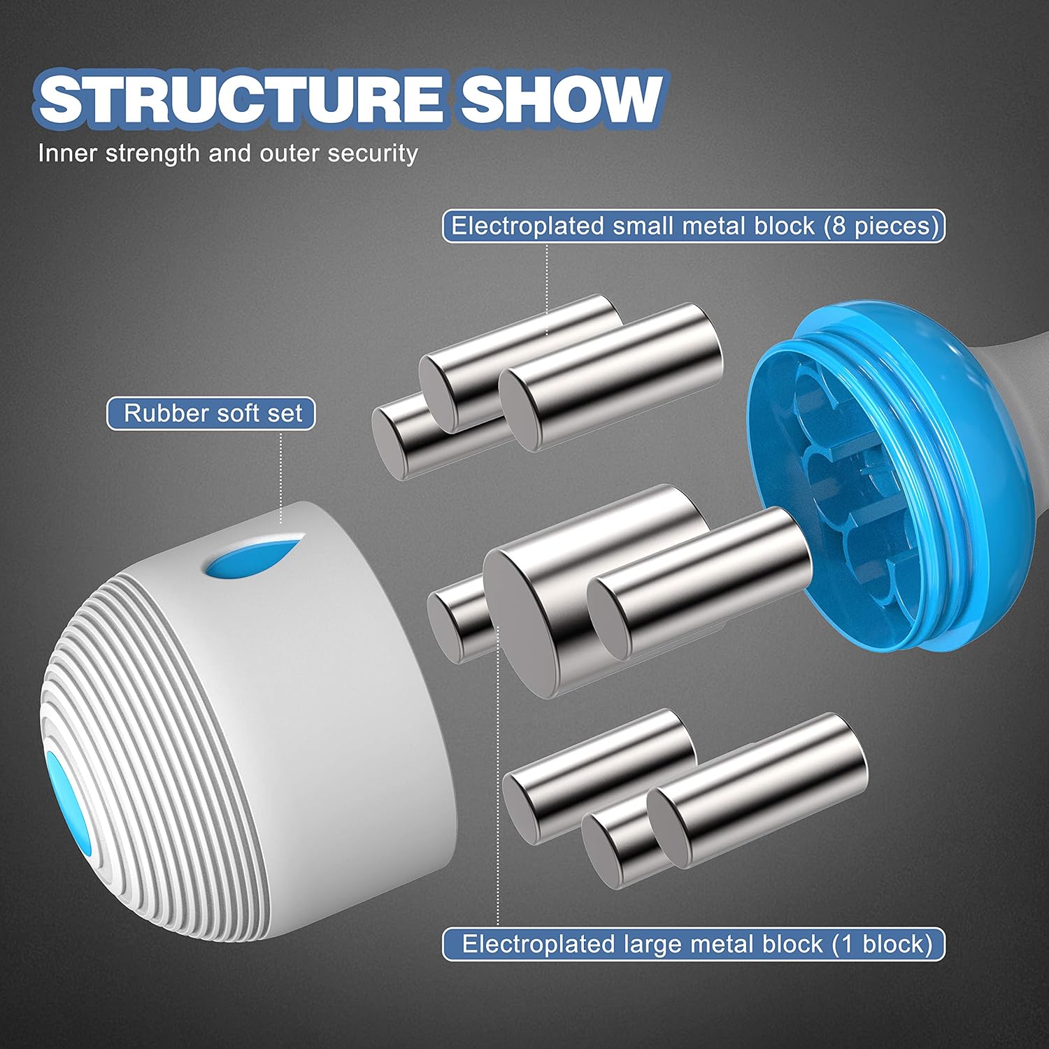Aznze Adjustable Dumbbell Weight Set Barbell Lifting 4-22 lbs for Home Bodybuilding Training Rubber Dumbbell PairsHome Fitness Equipment : Sports & Outdoors