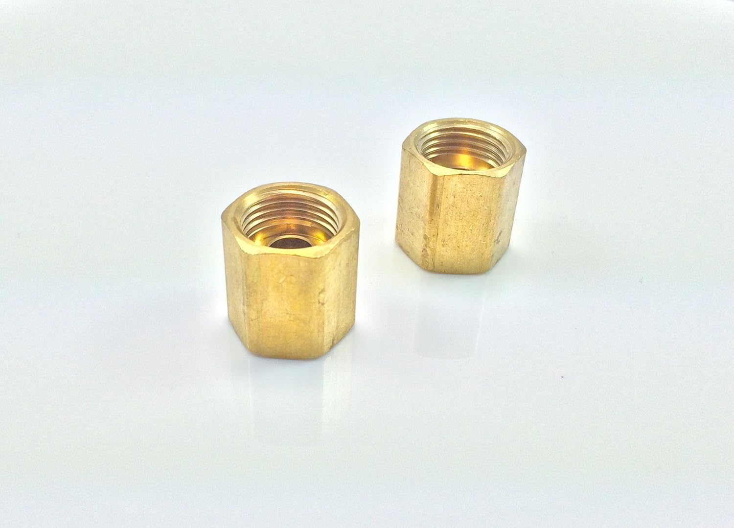 Inverted Flare Brake Line Union for 1/2" Tube (3/4"18 threads) (Pack of 2) Automotive