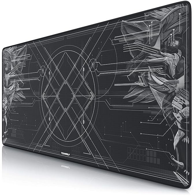 CSL - XXL Speed Gaming Mauspad Titanwolf 900 x 400mm | XXL Mousepad | Tischunterlage Large Size | verbessert Präzision und Ge