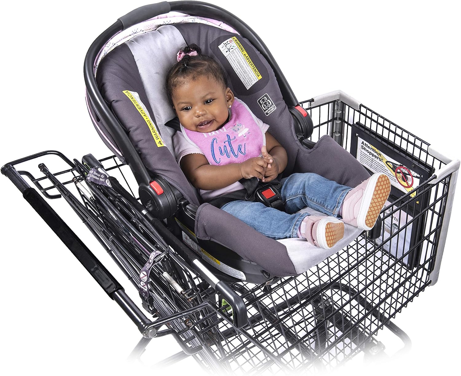 car seat and grocery cart