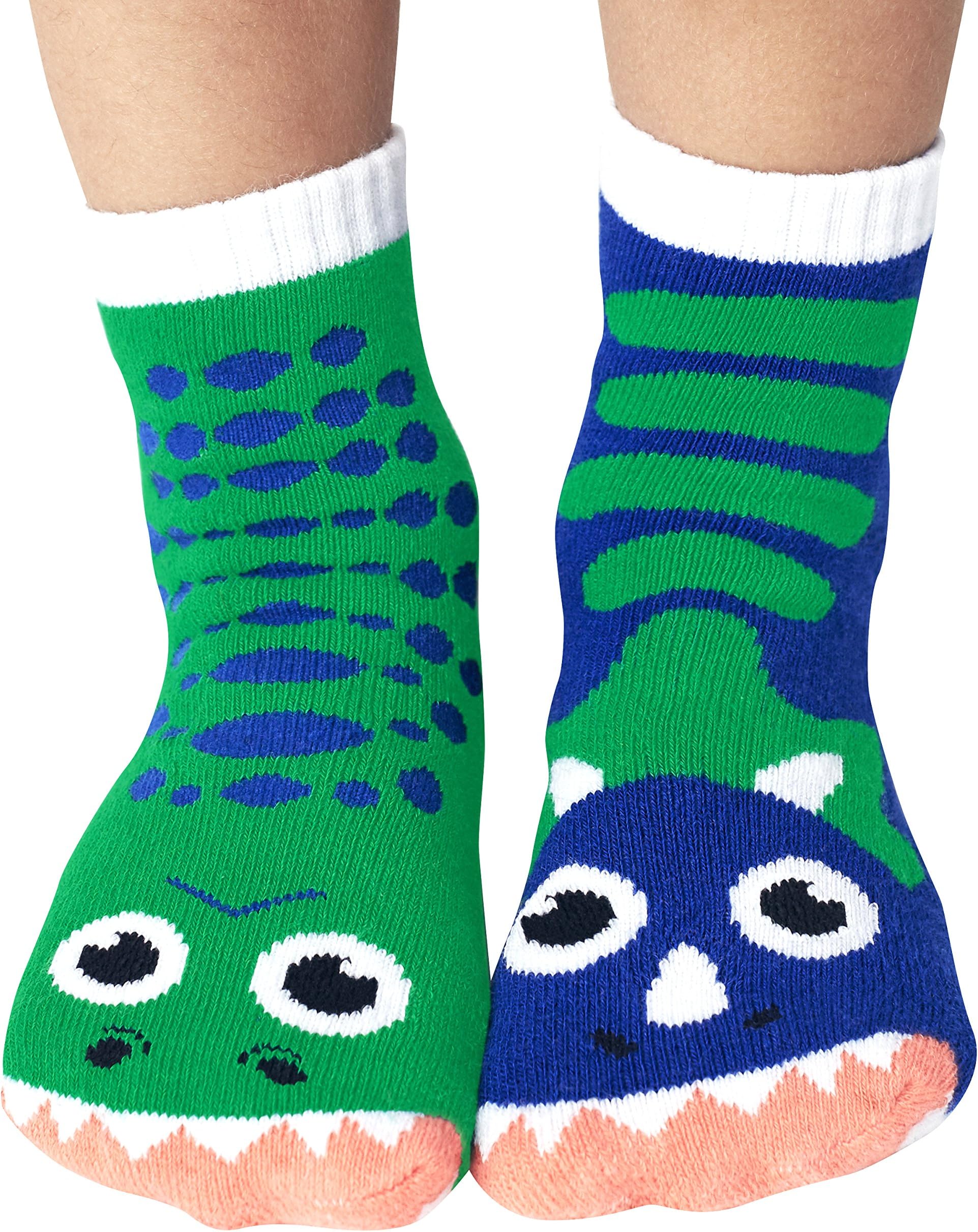 Pals Cool Outdoor Mismatched Animals Kids Socks, Durable & Cozy Pairs for Boys and Girls, Funny, Crazy, & Funky, 1 Pair