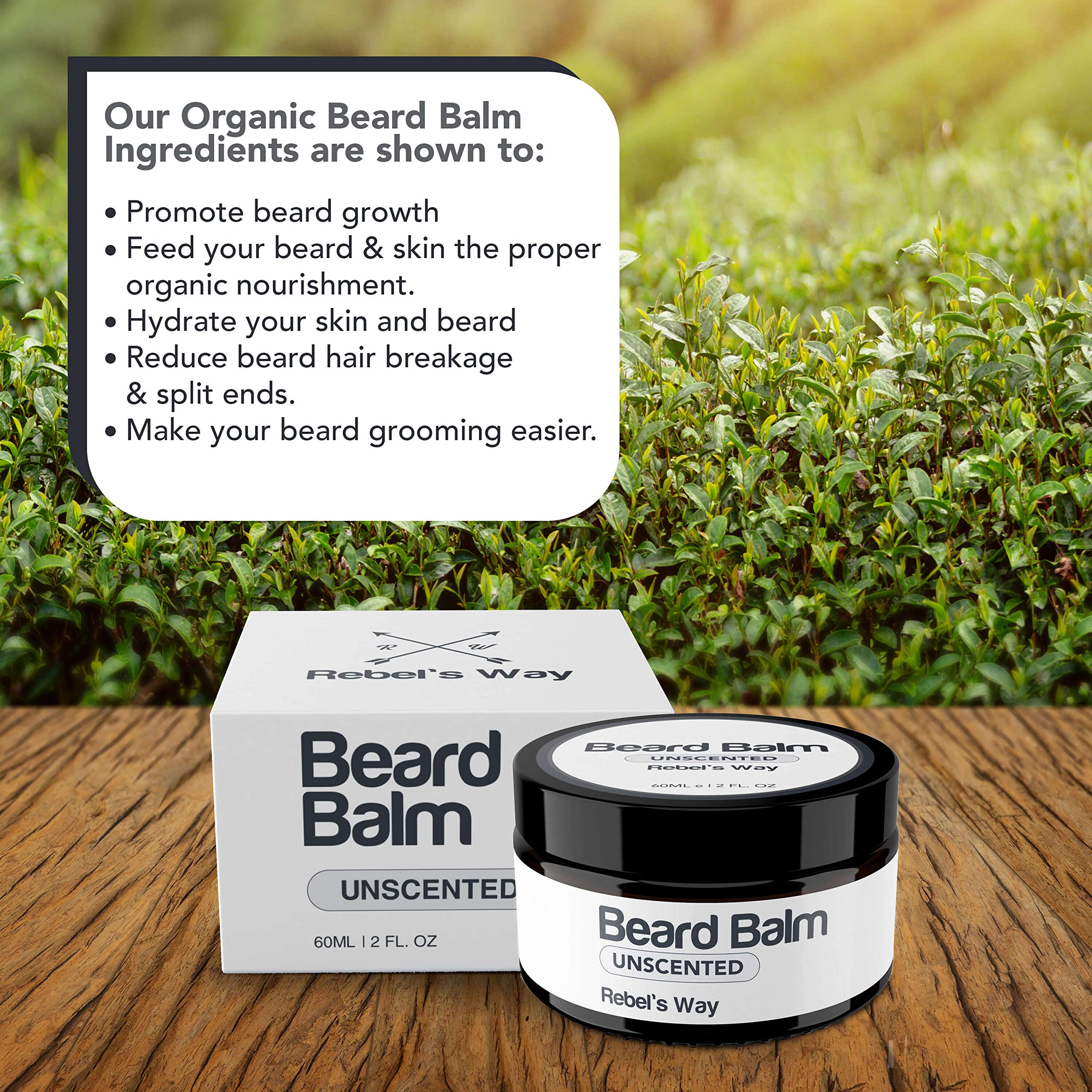 Unscented Beard Balm Made in Canada (2 Oz - 60ml)