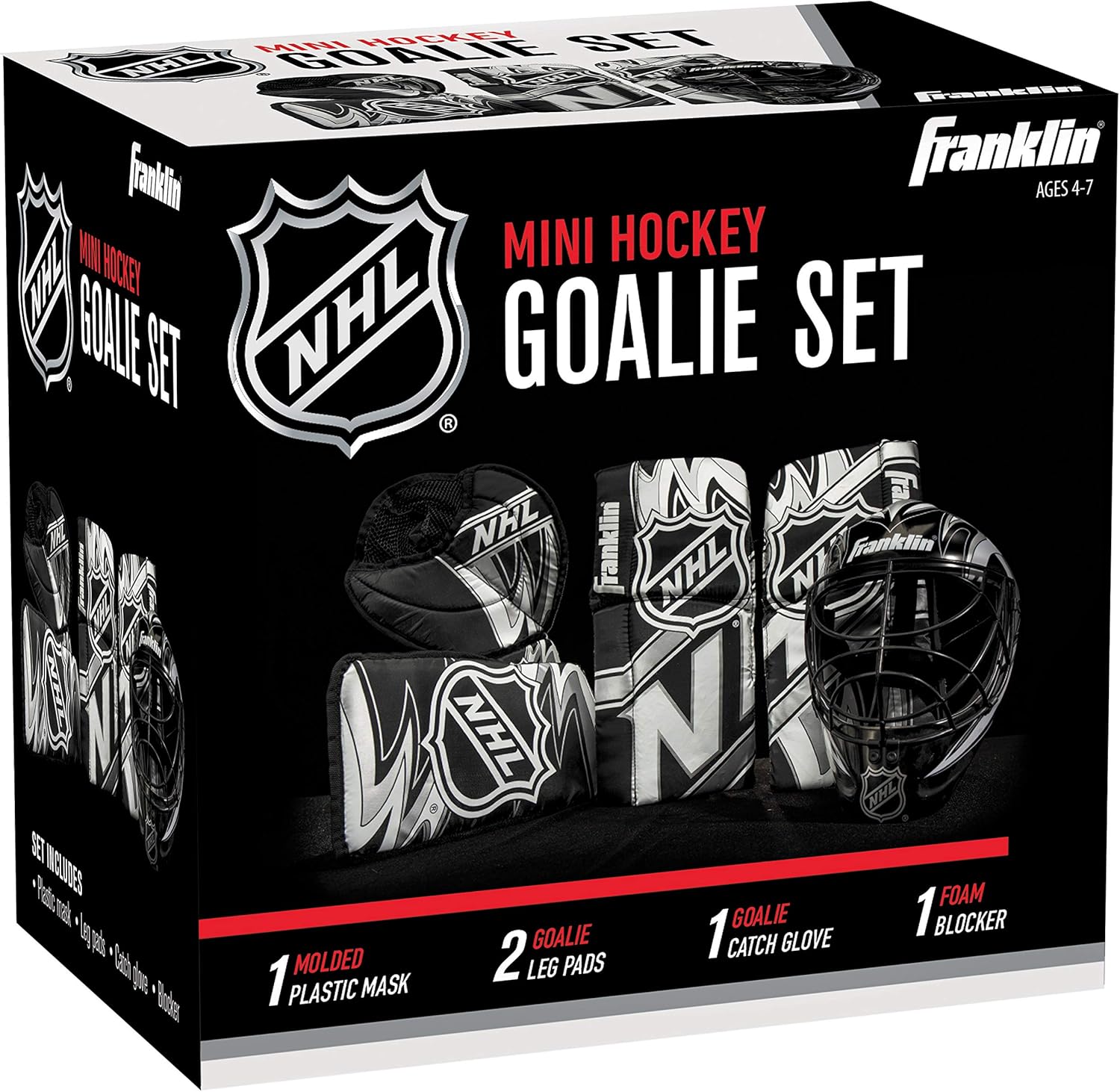 Franklin Sports 12436 NHL Mini Hockey Goalie Equipment with Mask Set : Hockey Puck : Sports & Outdoors