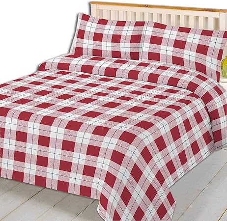 Centesimo Web Shop Completo Lenzuola Letto Di Flanella Caldo Cotone Singole Prodotto In Italia Scozzesi Scozzese Tartan Una Piazza Rosso Amazon It Casa E Cucina