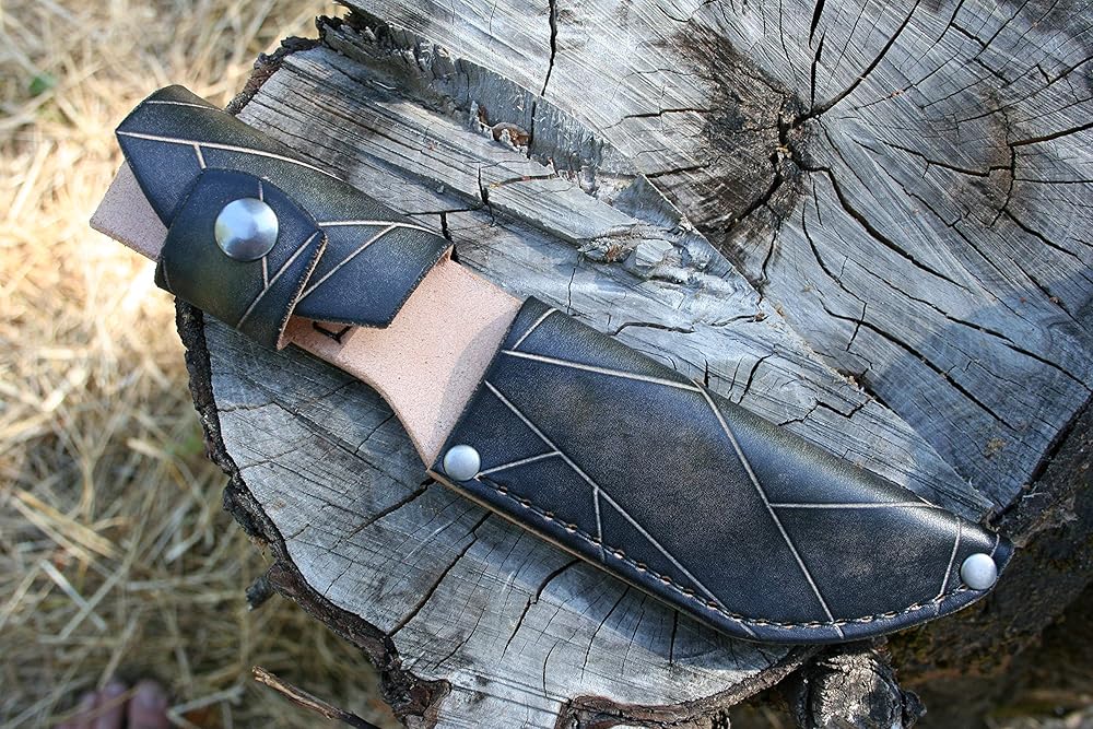 Leather Knife Sheath KaBar Becker BK16 Handmade