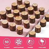 THE TWIDDLERS 50 Wooden Table Card Holders Rustic Pine Stand view 4
