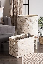 DII Polyester Storage Bin, Gold Metallic Collection