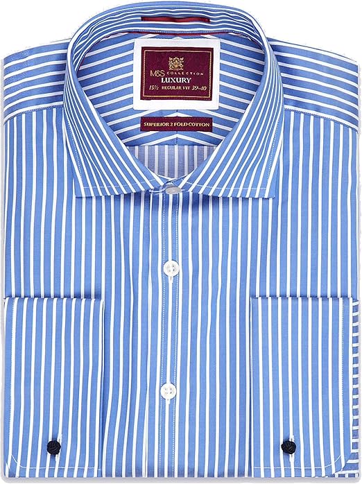 Marks and Spencer Mens Luxury Superior 2 Fold Pure Cotton RRP £45