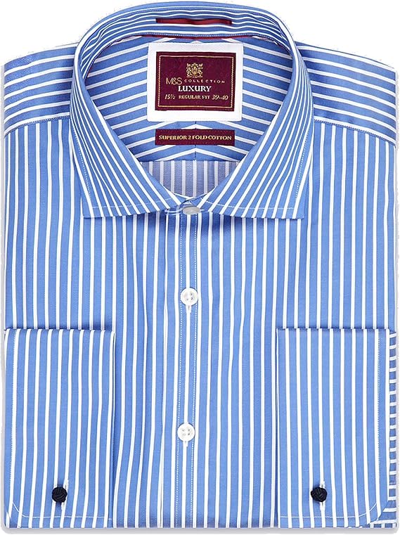 Marks and Spencer Mens Luxury Superior 2 Fold Pure Cotton RRP £45