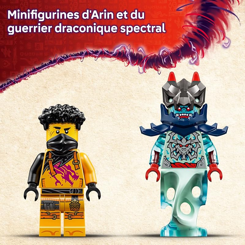Ninjago Le Robot De Spinjitzu d’Arin - Figurine Articulée Combinable avec Autres Sets - Bébé Dragon Riyu & 2 Minifigurines Ninjas - Cadeau pour Garçon 7 Ans & Fans Soulèvement des Dragons 71839 — photo 5 sur 8