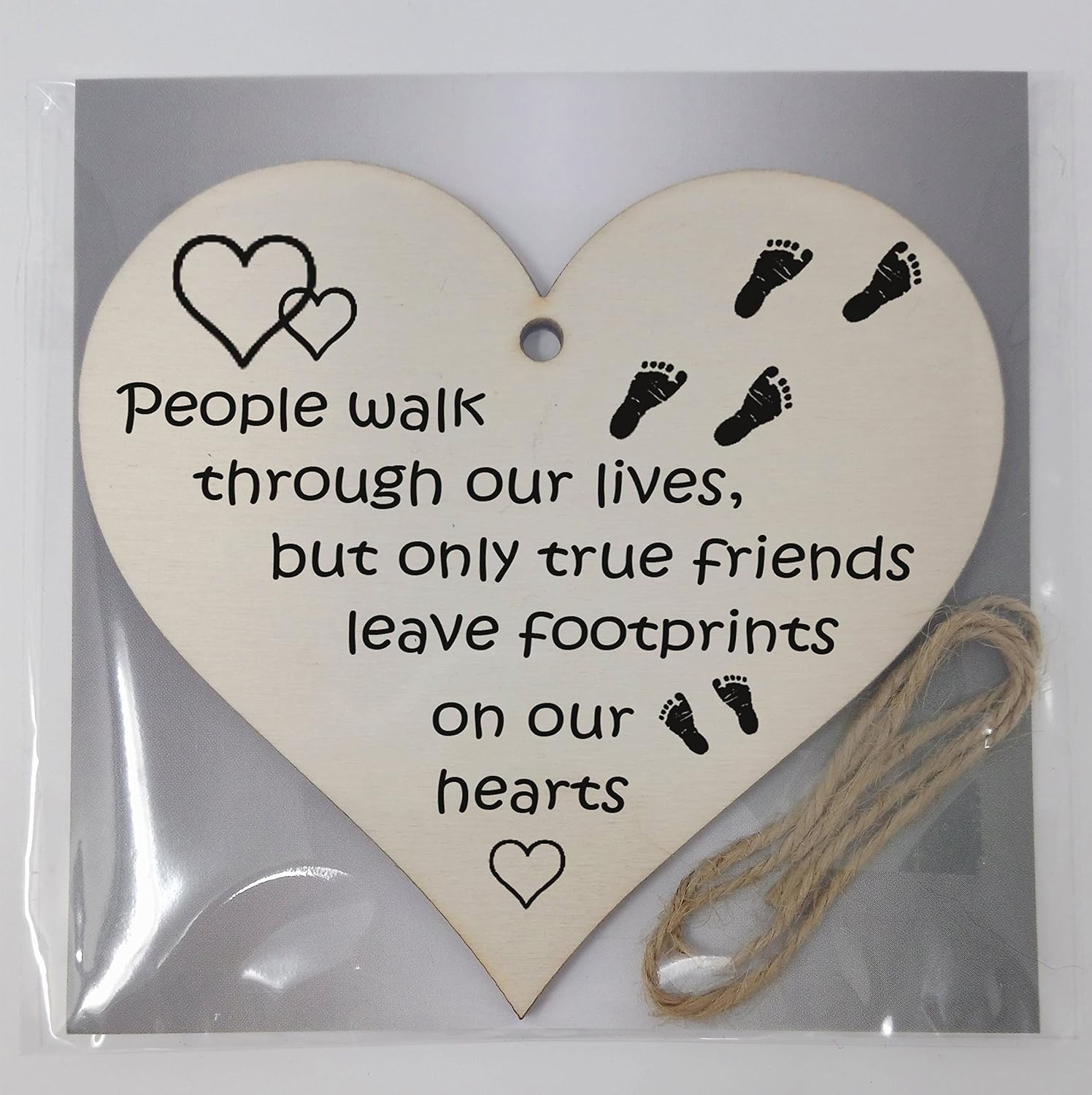 Friendship Heart Gift Plaque, Wooden Hanging Sign with Sentimental Message, Best Friend, Work Friend or BFF Present - Image 5