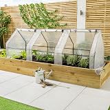 Christow Large Grow Tunnel Cloche Garden Polytunnel 1.8m 2.7m 3.6m Long view 2