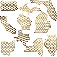 All 50 States Beer Cap Maps - Michigan Beer Cap Map MI - Semi-glossy Maple Wood - Skyline Workshop - Great Christmas gift!