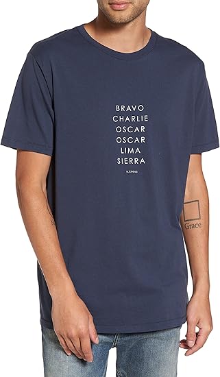 Amazon バーニークールス トップス Tシャツ Barney Cools Phonetic B Cools T Shirt Slate 並行輸入品 Tシャツ カットソー 通販