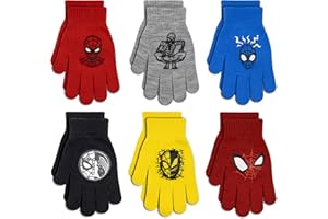 MARVEL 6 Pack Spiderman Boys Winter Gloves and Mittens, Avengers Kids Winter Gloves Ages 4-7, Toddler Ages 2-4