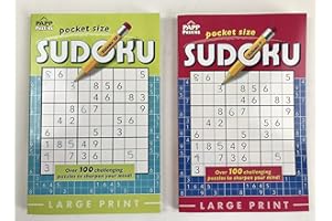 Pocket Size Large Print Sudoku PAPP Puzzles Bundle/2