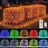 LitHome 240 LED Christmas Net Lights Outdoor Connectable, 14.8FT x 5FT | 35 Colors Changing Halloween Net Lights with Remote, 9 Modes RGB Mesh Light Plug in for Bushes, Xmas, Garden, Holiday Decor