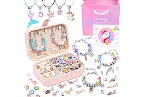 Sofier Bracelet Making Kit for Girls DIY Beads Charms Set Teen Girl Gifts for Birthday Christmas Arts and Crafts Kit with Portable Organizer Box