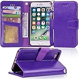 Arae Case for iPhone 7 / iPhone 8 / iPhone SE 2020, Premium PU Leather Wallet Case with Kickstand and Flip Cover for iPhone 7