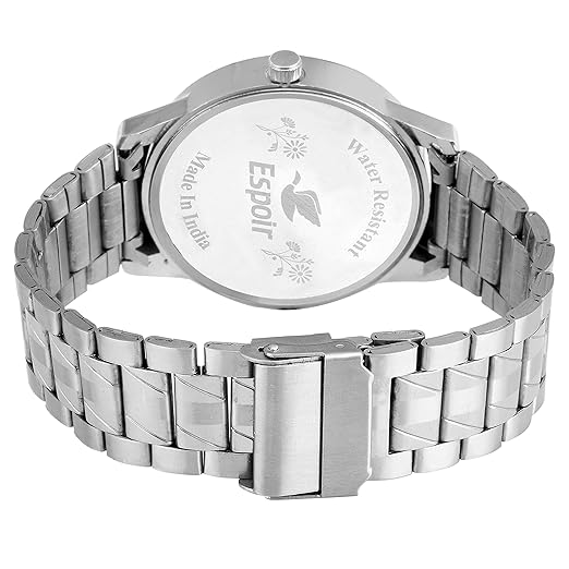 espoir analog white dial men's watch - es 109
