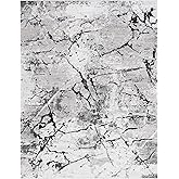 SAFAVIEH Meadow 500 Collection Area Rug - 9' x 12', Grey & Black, Modern Design, Stain Resistant, Ideal for High Traffic Area