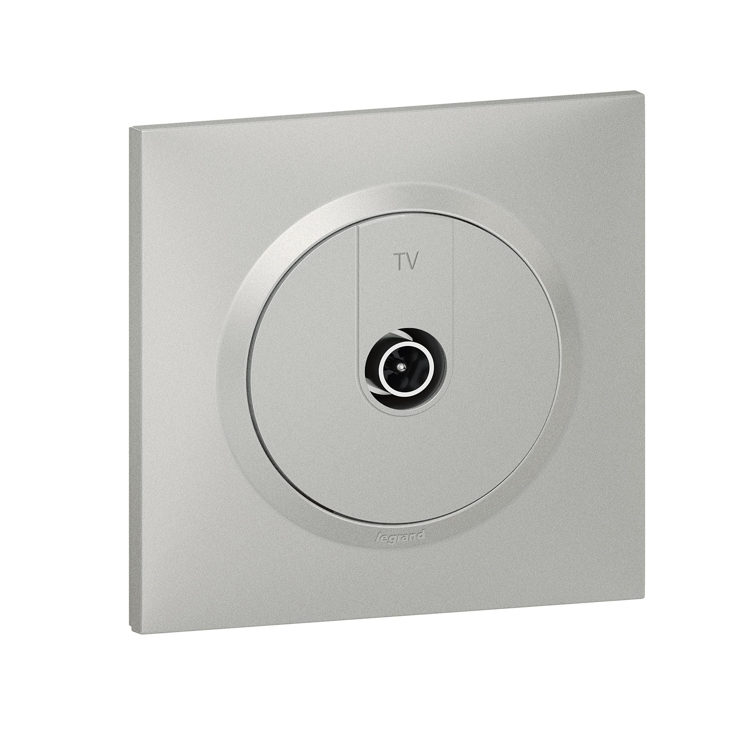 Legrand - Dooxie Shielded Star TV Socket Supplied with Square Aluminium Plate and Claws - Blister Packaging