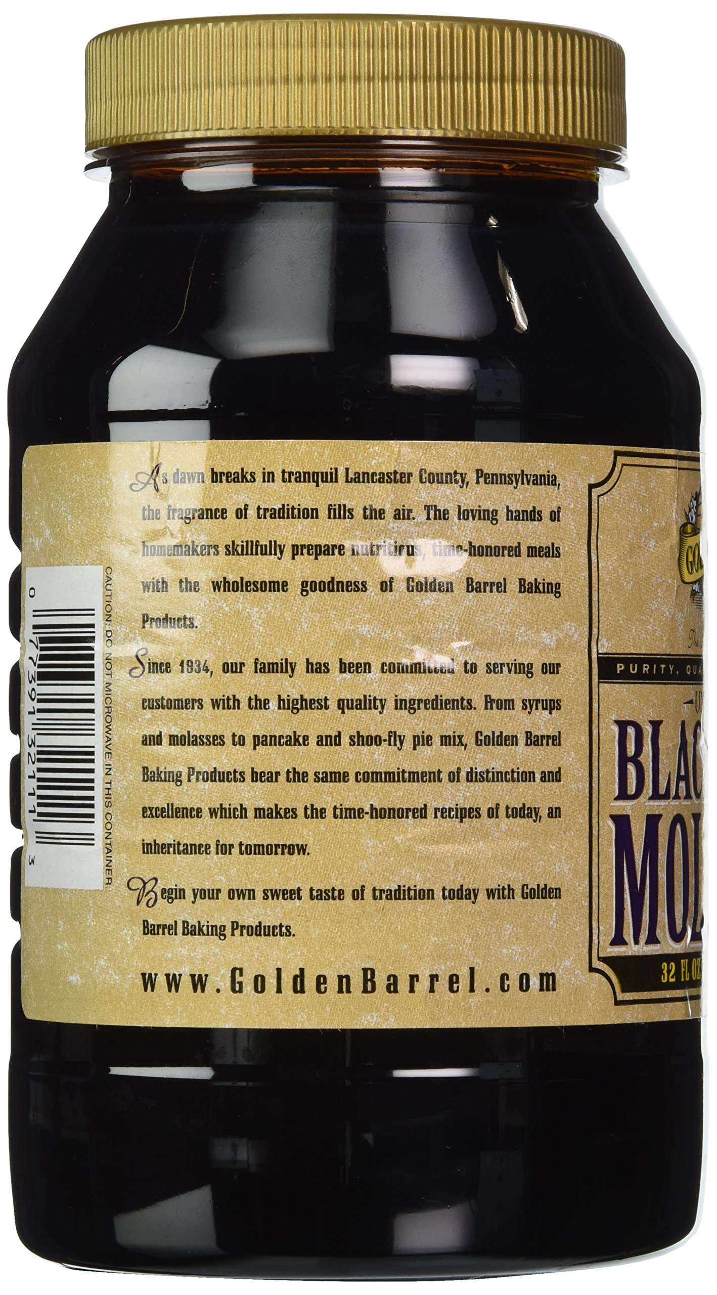 Golden Barrel Blackstrap Molasses, Unsulphured, 32 oz Buy Online in