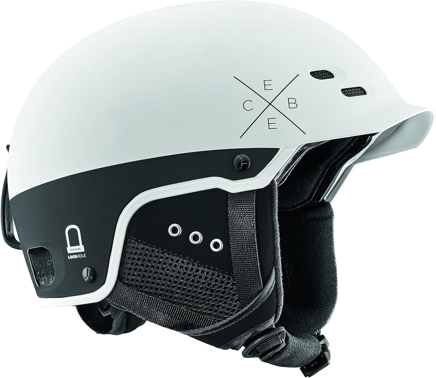 helmet with lock hole