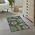 Maples Rugs Reggie Floral Kitchen Rugs Non Skid Washable Accent Area Carpet [Made in USA], Multi, 1'8" x 2'10"