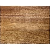 TB Home Acacia Wood Charcuterie Serving Board, Wooden Chopping Board for Kitchen, 13-3/4" x 11" x 5/8"
