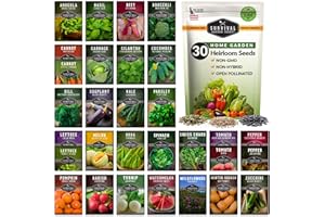 Home Garden Vegetable Seeds 30 Variety Pack – Heirloom Seed Vault Kit for Planting Non-GMO Vegetables, Herbs, Fruit – Emergency Preparedness Survival Food Grow Kit – Survival Garden Seeds (18,500+)