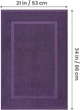 Utopia Towels Bath Mats 53 x 86 cm 100% Ring Spun Cotton Plum Pack of 2 view 2