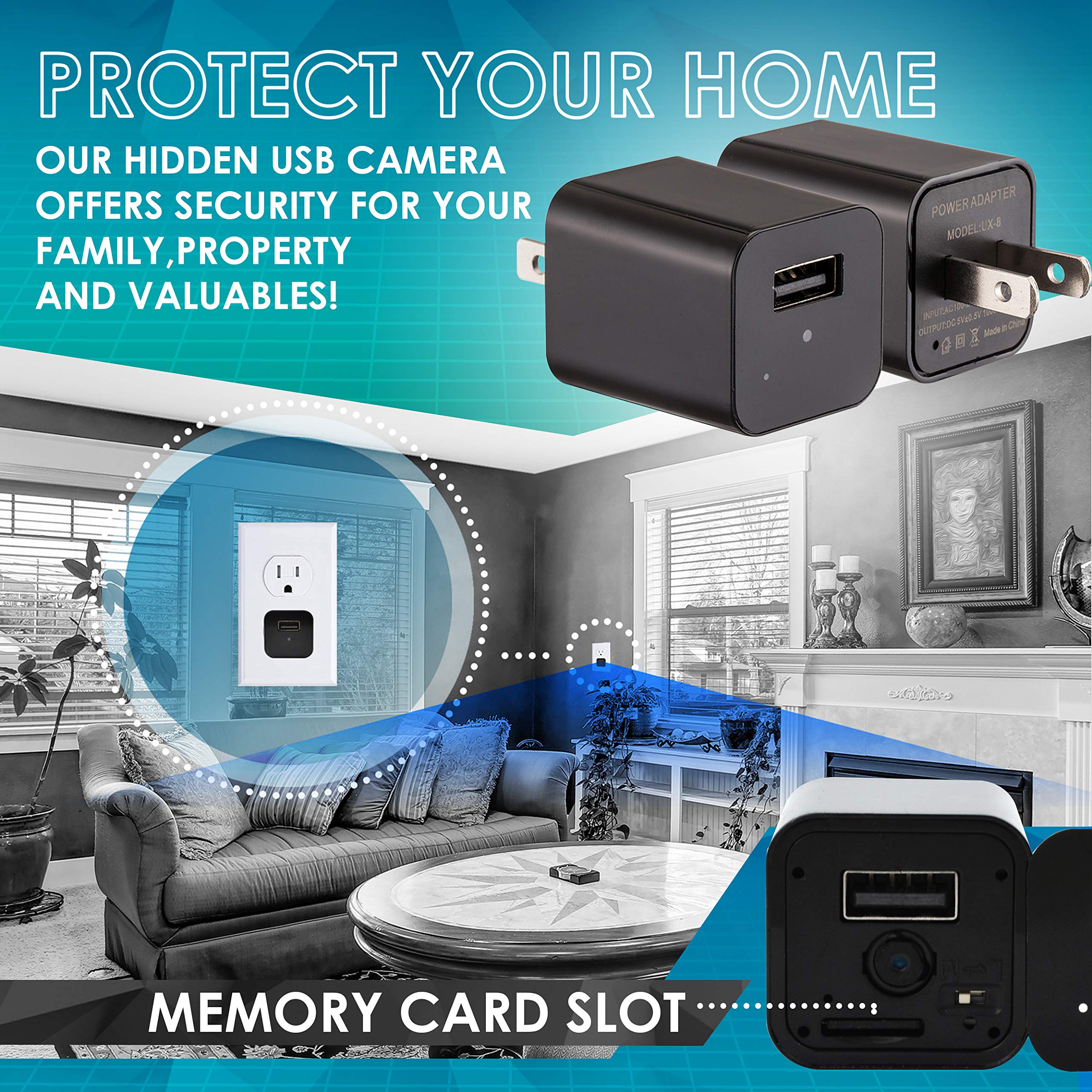 Spy Camera Charger Hidden Camera Premium Pack 2020 With Memory Card