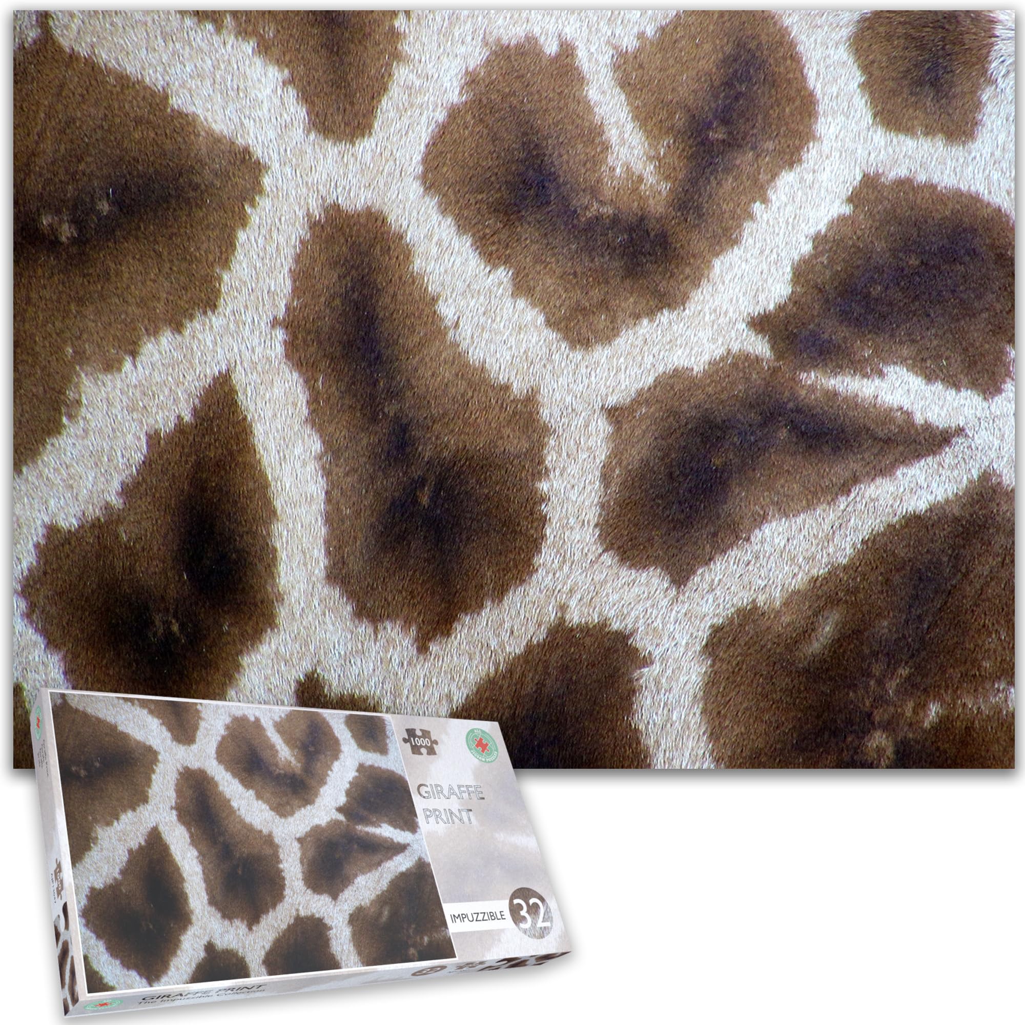 1000 Piece Giraffe Wild Animal Jigsaw Puzzles For Adults - Impossible Impuzzibles - 66cm X 50cm - Challenging Puzzle, Great Gift For Adults