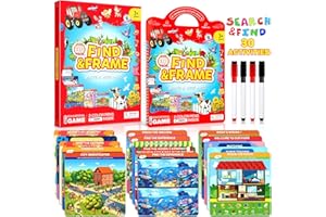 LAOSLAISI Search and Find Activity Books for Kids Ages 3-5, Preschool Learning Activities, Toddler Toys Travel Games, Kids Busy Book for Car Airplane Road Trip Essentials, Perfect Easter Christmas Birthday Gift