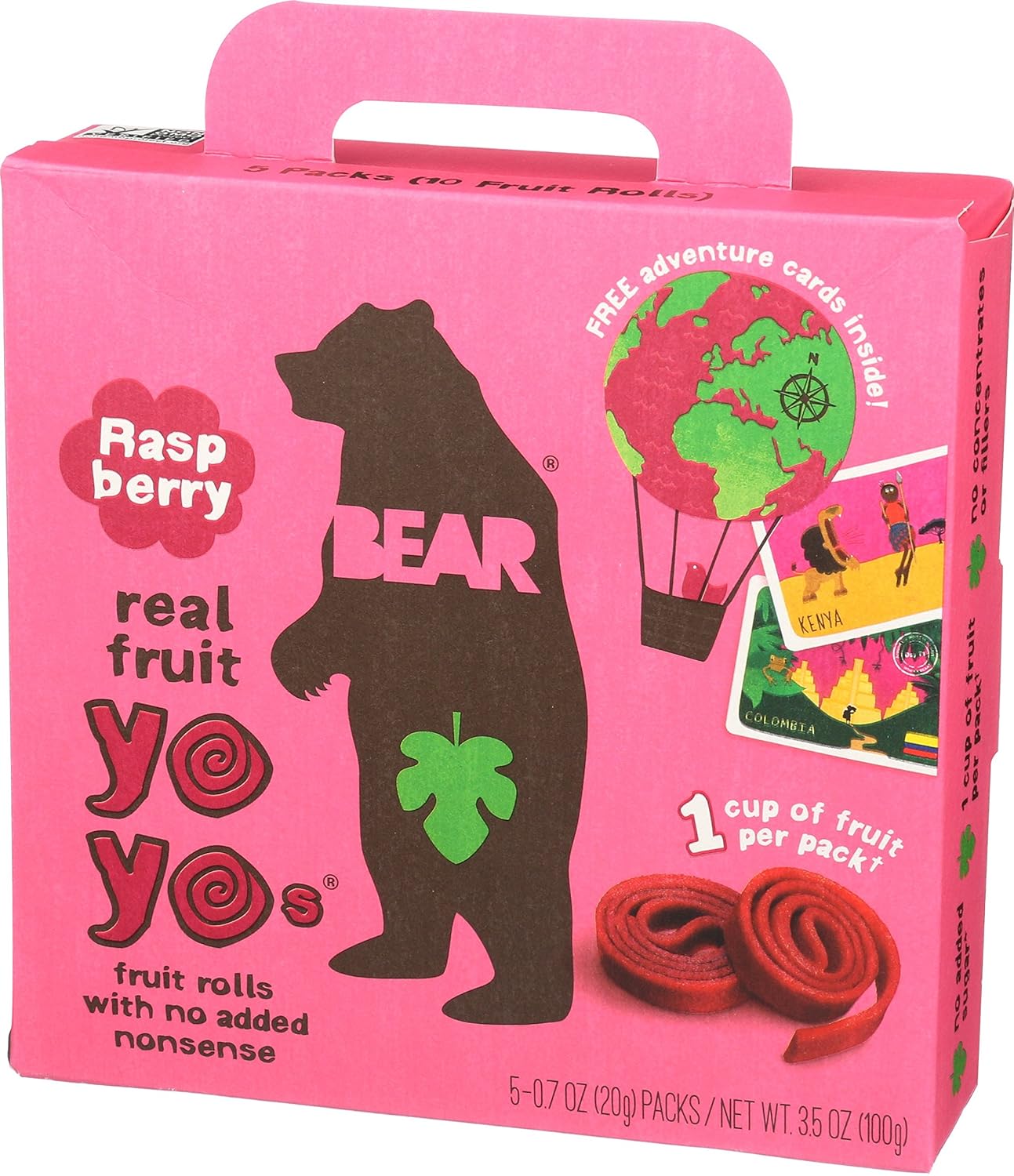 Bear Yoyo Fruit Roll Raspberry Multipack, 3.5 oz Grocery