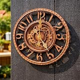 Garden Mile Bronze 30cm Waterproof Outdoor Wall Clock with Roman Numerals view 1