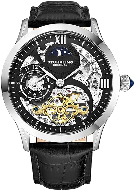 Stuhrling Original 571.33151 Herren-Armbanduhr Analog Automatik Leder