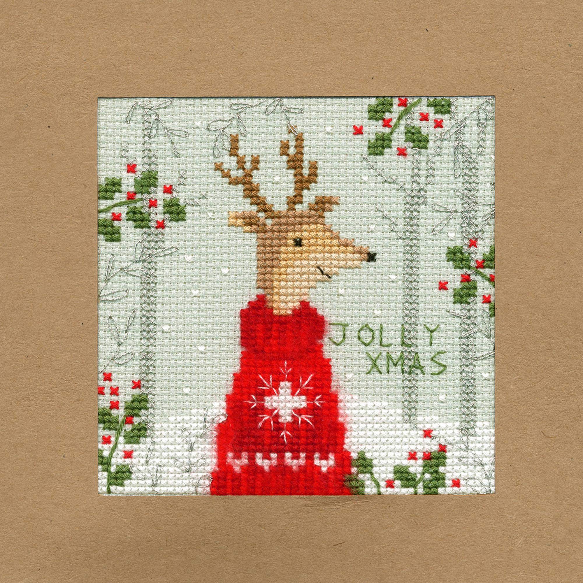 Bothy Threads Cross Stitch Kit -Christmas Card - Xmas Deer