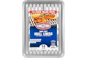 Kingsford Extra Tough Aluminum Grilling Foil Liners, 14ct | Foil Grill Liners For Grilling, Cooking, And Steaming | Kingsford Extra Tough Grilling Accessories