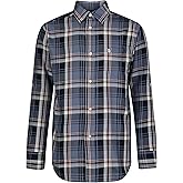 Izod Boys Long Sleeve Plaid Button-Down Twill Shirt