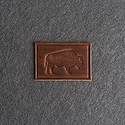 Bison Leather Patches with optional hook side