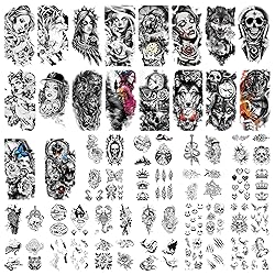Temporary Fake Arm Tattoos Stickers Sleeves Kit