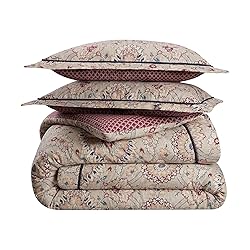 Waverly Oxford Damask 4 Piece Cotton Comforter