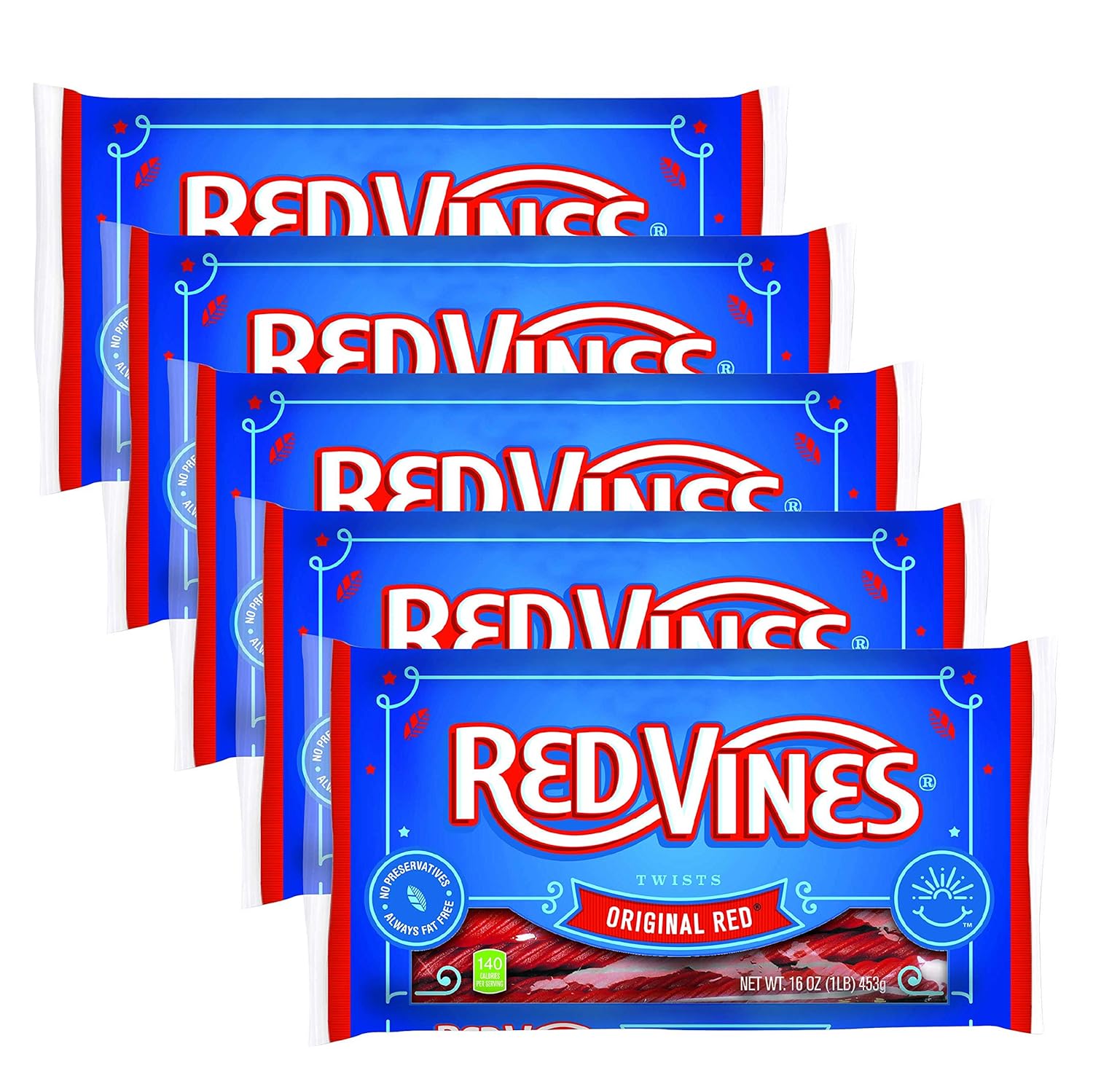 Red Vines Red Licorice Twists, Original Red Flavor, Soft