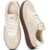 Diarilip Womens Fashion Sneakers Classic Retro Trainers Comfortable Lace Up Walking Shoes