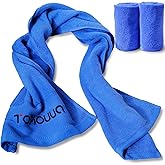 TOPIOUUA Unisex Sports Towels (Set of 2) Upgraded Version- Ultra-Soft, 100% Cotton Sweat-Absorbing Towels Ideal for Workouts, Workout Towels,Gym Towels Sessions, & Hiking Trips!